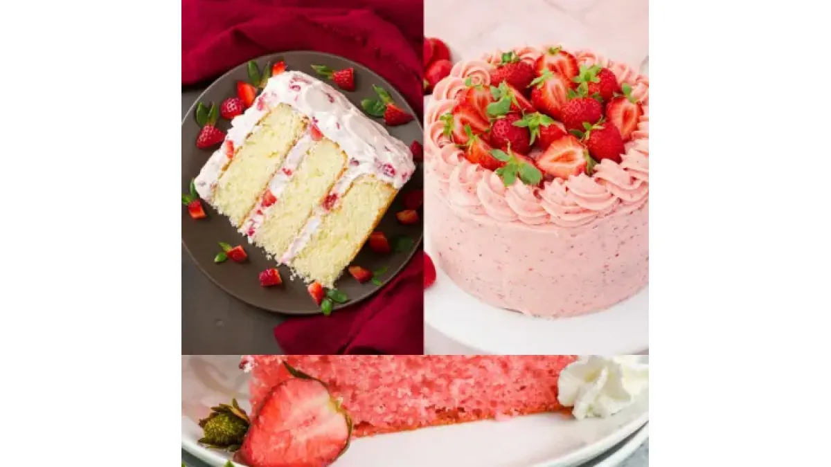 strawberry cake with strawberries